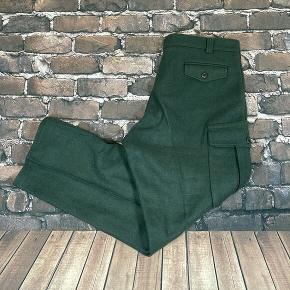 CODET Vintage Green Wool Hunting Pants Men’s 38"x31” Outdoor Heavy Work CANADA - Picture 1 of 16
